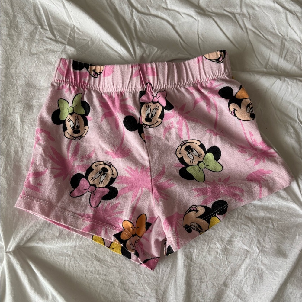 Disney Minnie Mouse Pink and Yellow High Waist Shorts